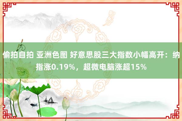 偷拍自拍 亚洲色图 好意思股三大指数小幅高开：纳指涨0.19%，超微电脑涨超15%