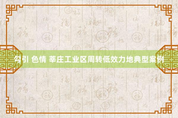 勾引 色情 莘庄工业区周转低效力地典型案例